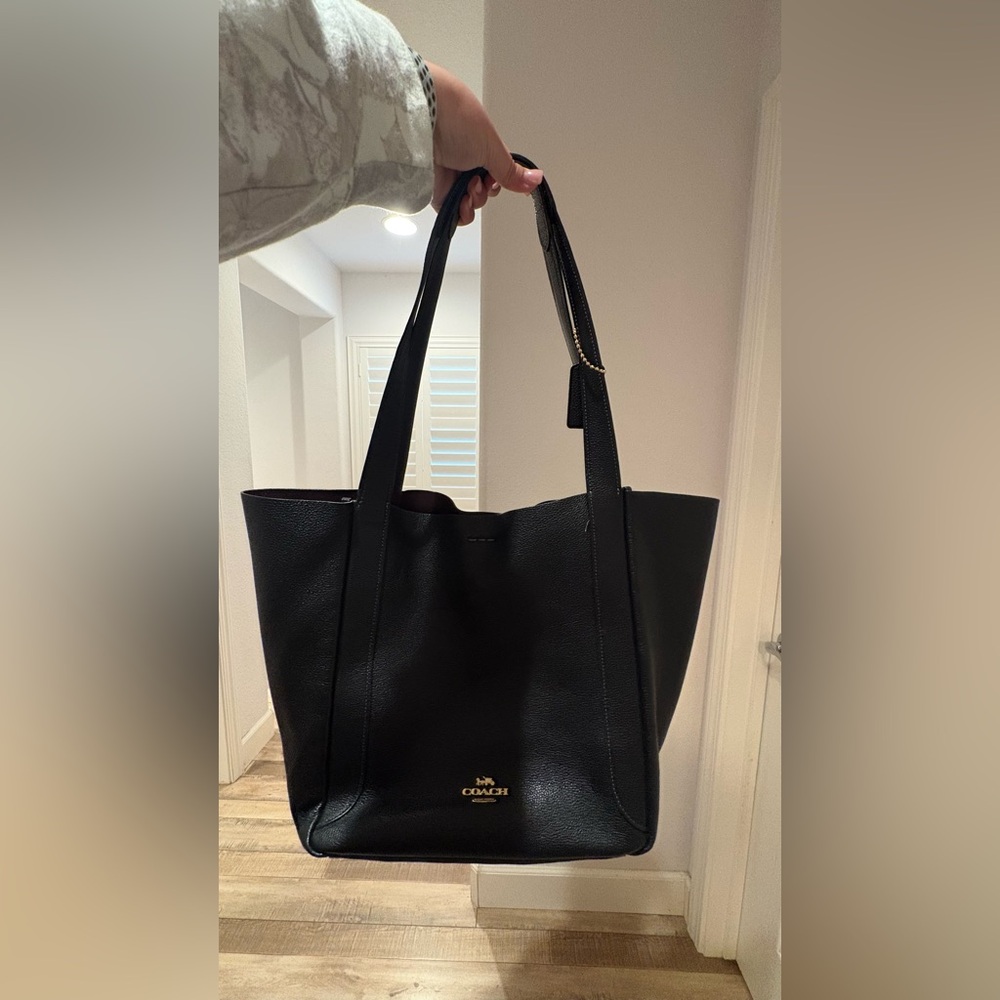 2024 coach market tote pebbled leather